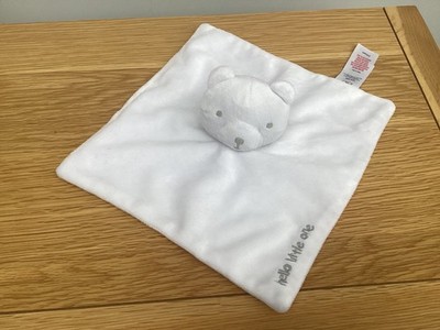 Tesco Bär Bettdecke Stofftier F&F weiß Teddy Baby Decke Hello Little One