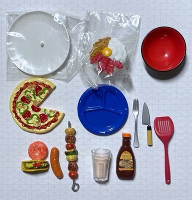 Play Scale Miniatures - BBQ Barbecue items Mini-scale foods and utensils