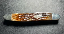 VINTAGE CASE XX USA 4 DOT 1986 BROWN BONE MUSKRAT KNIFE *NICE CONDITION*
