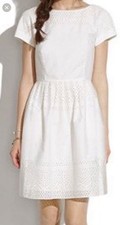 NWT Madewell Latticework Dress Sz 4 Women’s Madewell Eyelet Dress Pure WHITE