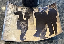 3 Stooges Larry Fine Obituary Stamped Photo Peter Bitlisian Collection 1/24/75
