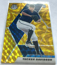 2021 Panini Mosaic Baseball Tucker Davidson Atlanta Braves Reactive Yellow RC