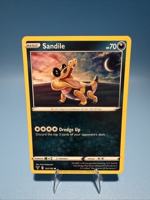 Sandile 107/185 SWSH04: Vivid Voltage NM Pokemon Card TCG