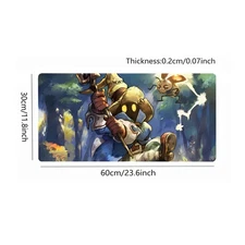 1pc The Lost Black Mage Large Gaming Mouse Pad, Anti slip Computer Desk Mat, Com
