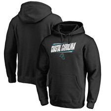 Men's Black Coastal Carolina Chanticleers Double Bar Pullover Hoodie