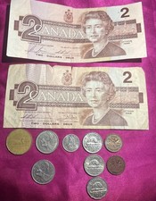 1986 Canada 2 Dollars 25 10 5 1 cent 1947 1969 1972 1975 1978 1980 1987  