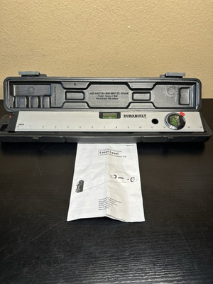#ad #ad Durabuilt 16” Laser Level Tool with Hard Plastic Case. Working Nice $14.15