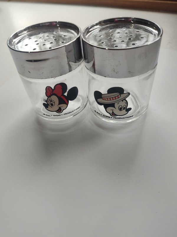 Vintage WALT DISNEY Production MICKEY and MINNIE Salt and Pepper Shakers