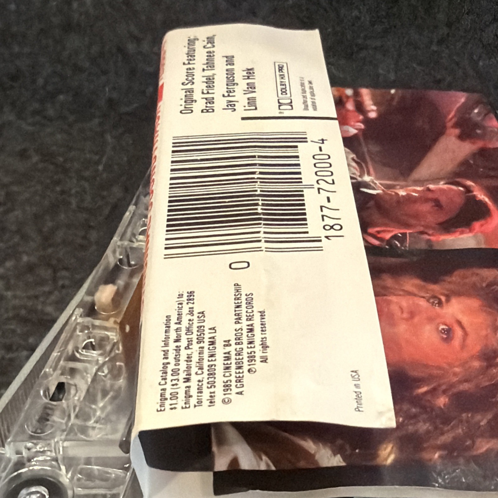 the terminator Original Soundtrack Cassette Tape Enigma 72000-4 Used