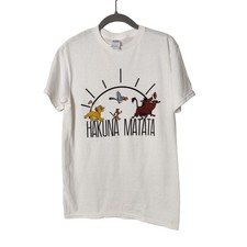 NWOT Sz S Lion King White Hakuna Matata Short Sleeve T Shirt Delta Pro Weight