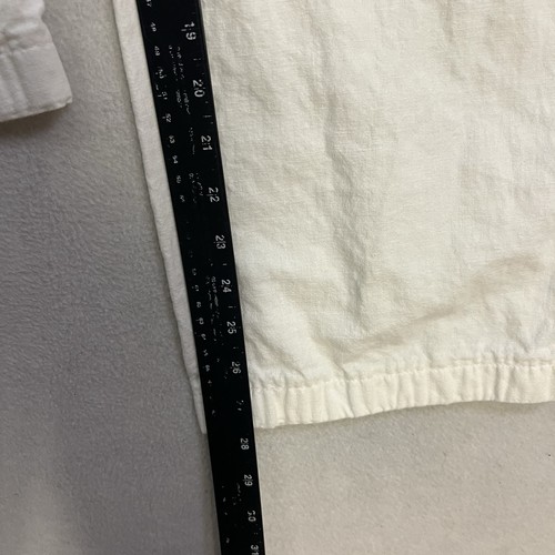 Pantalone donna Vince con coulisse gamba larga bianco taglia small misto canapa - Foto 8 di 10