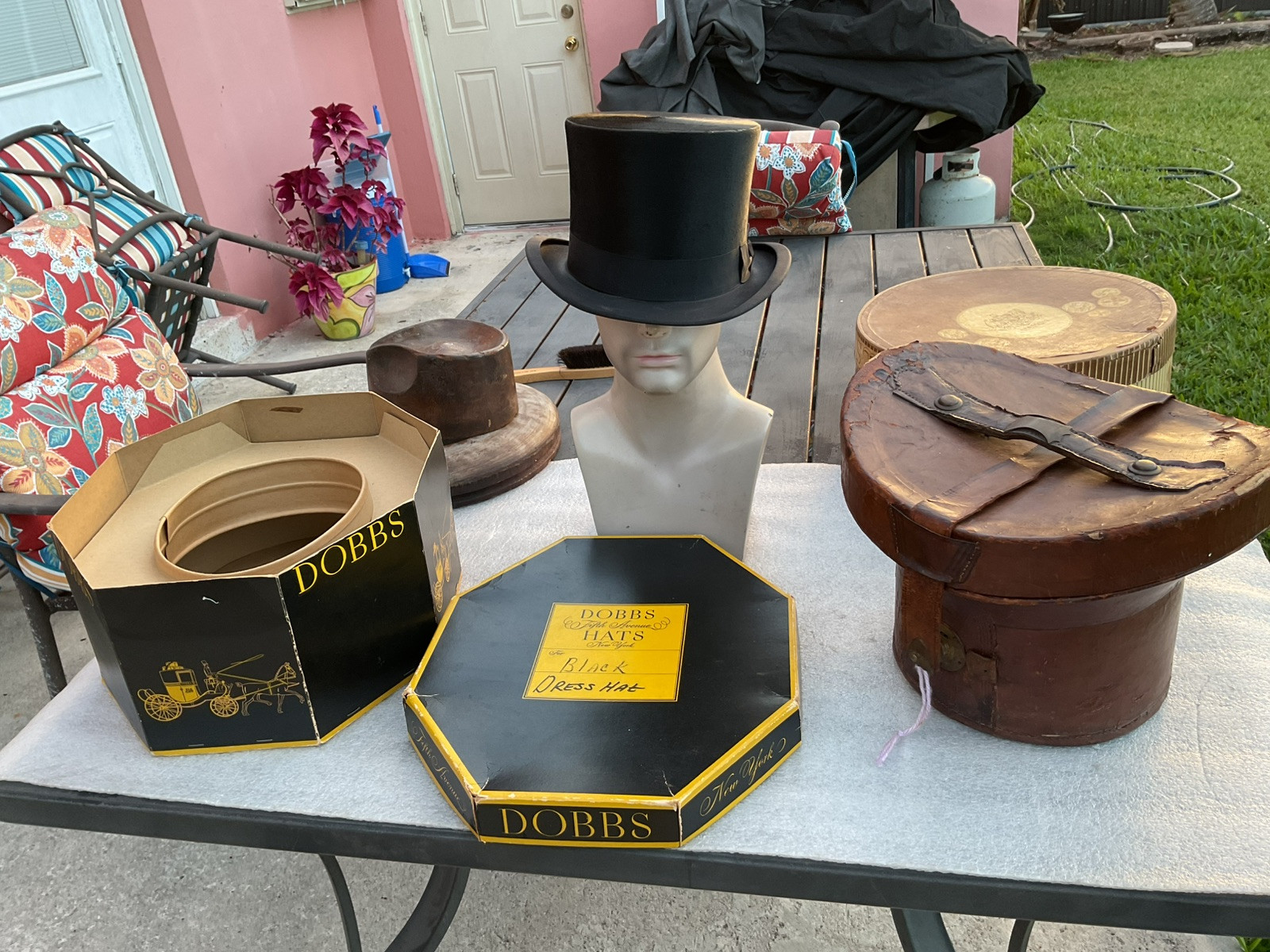 Antique Excellent Knox, Stetson, Dobbs “Beaver” Top Hat 7-5 Antique Excellent Knox, Stetson, Dobbs “Beaver” Top Hat 7-5