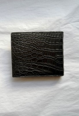 NWT BOTTEGA VENETA Men's classic soft crocodile bifold wallet
