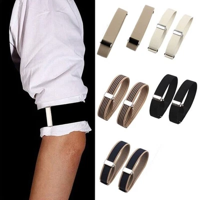 HANDMADE Unisex Anti-Rutsch Shirt Ärmelhalter Mode elastische Armbänder Strumpfband