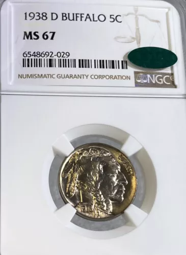 1938-D NGC/CAC MS67 Buffalo Nickel