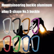 D Clip Carabiner Snap Spring Clasp Hook Keyring Camping Carabina 3 Small M5 U1Y7