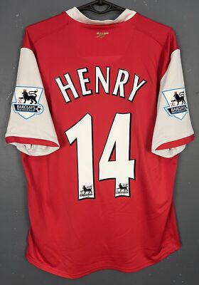 MEN'S FC ARSENAL 2006/2008 THIERRY HENRY #14 SOCCER FOOTBALL