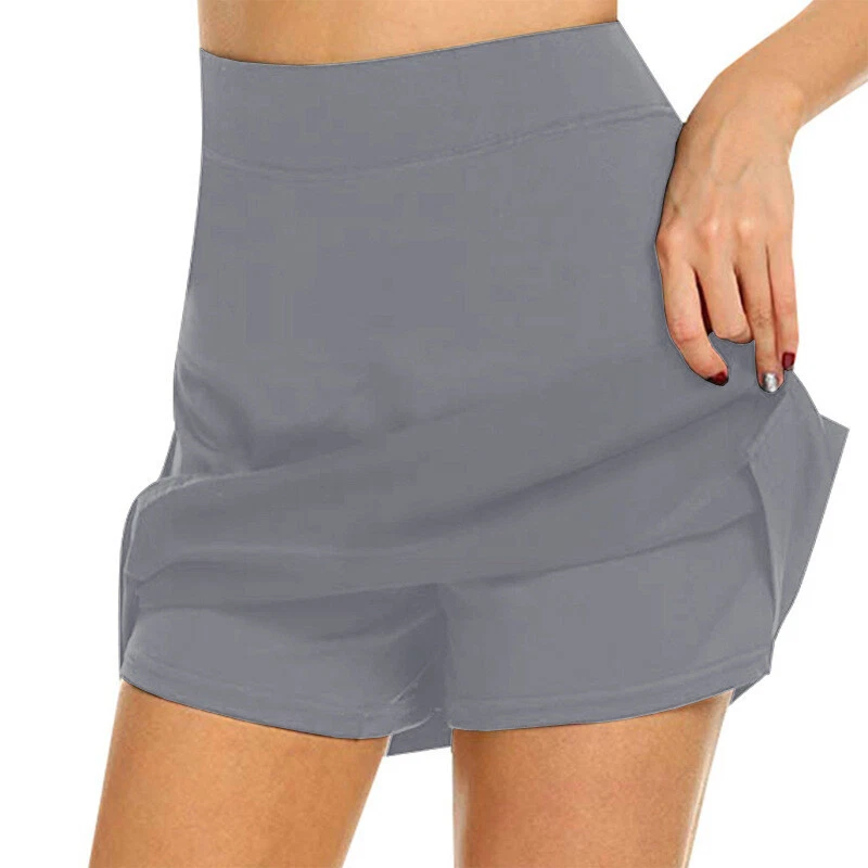 Women's Skirt With Hidden Pocket Anti-Chafing Sports Skorts Workout Pleated - Image 4 of 4