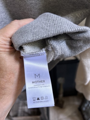 $158 MOTHER women's "Adios" gray & off white sweatshirt sz M - Picture 7 of 7