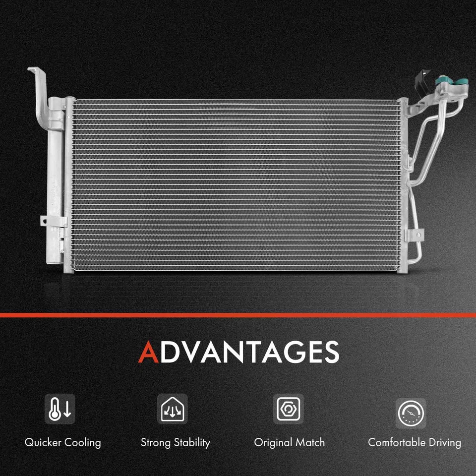 Kit de refrigeración de radiador y condensador de CA para Hyundai XG350 2004-2005 3,5 L 2531039500 Foto 2 de 4