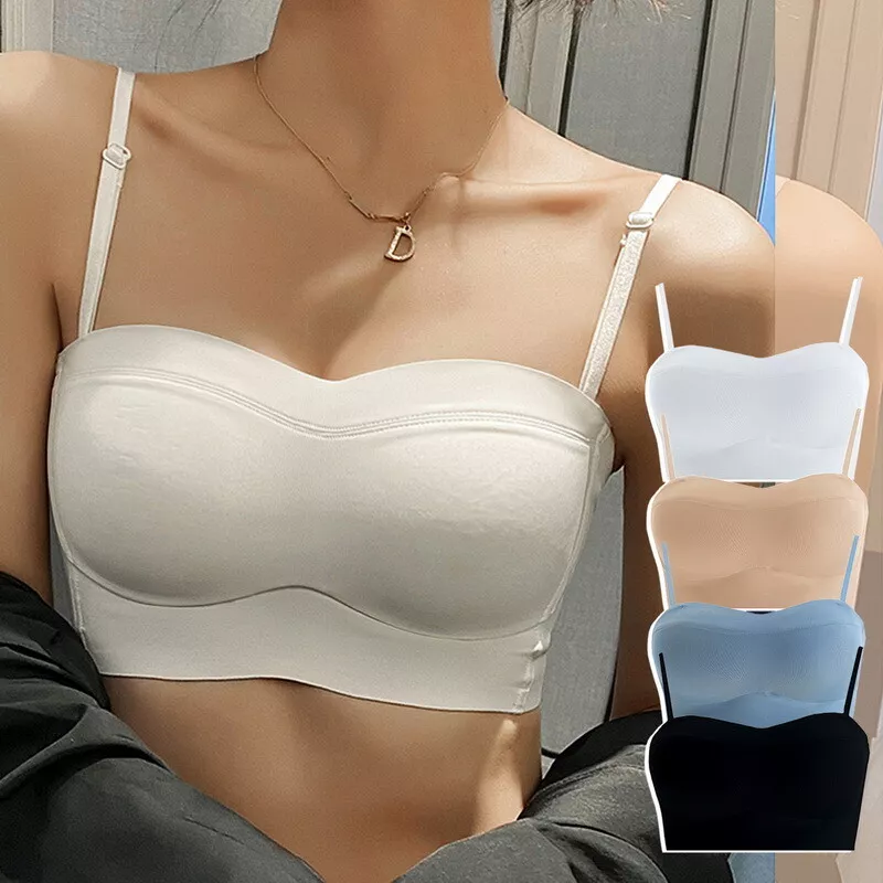 Women Strapless Bra Push up Invisible Multiway Underwear Bralette Padded  Bra Top