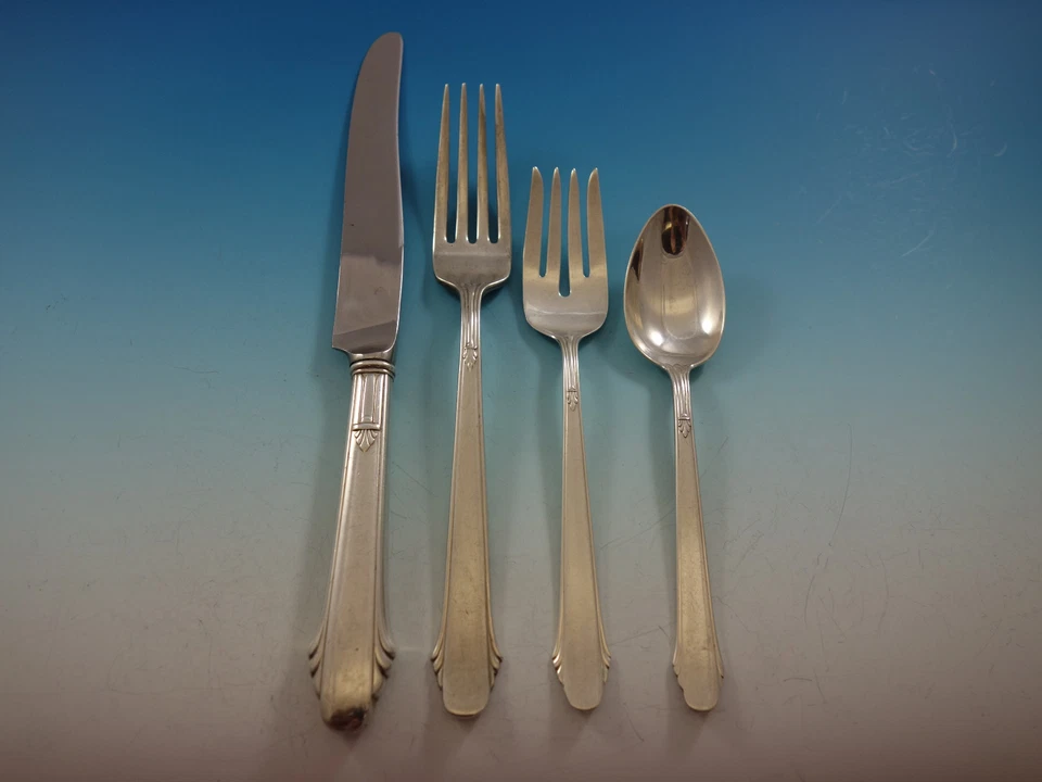 Juego de cubiertos de plata esterlina Hunt Club by Durgin 8 servicio 44 piezas tamaño cena Foto 3 de 4