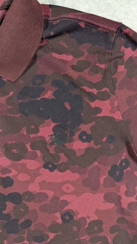 Camisa BURBERRY BRIT Hombres Mediana Polo Camuflada Logo Cuello Manga Corta Informal Lujo - Imagen 3 de 10