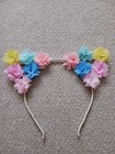 Lot 3 Women Girl Floral Cat Crown Ears Hair Head Bands & New Kitty Cozy Socks — photo 4