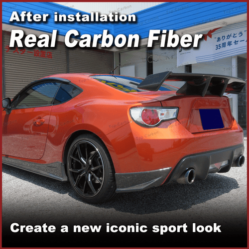 REAL CARBON Rear Bumper Splitter Flaps Lip for Toyota GT86 Subaru BRZ 2013-2020 - Picture 3 of 10
