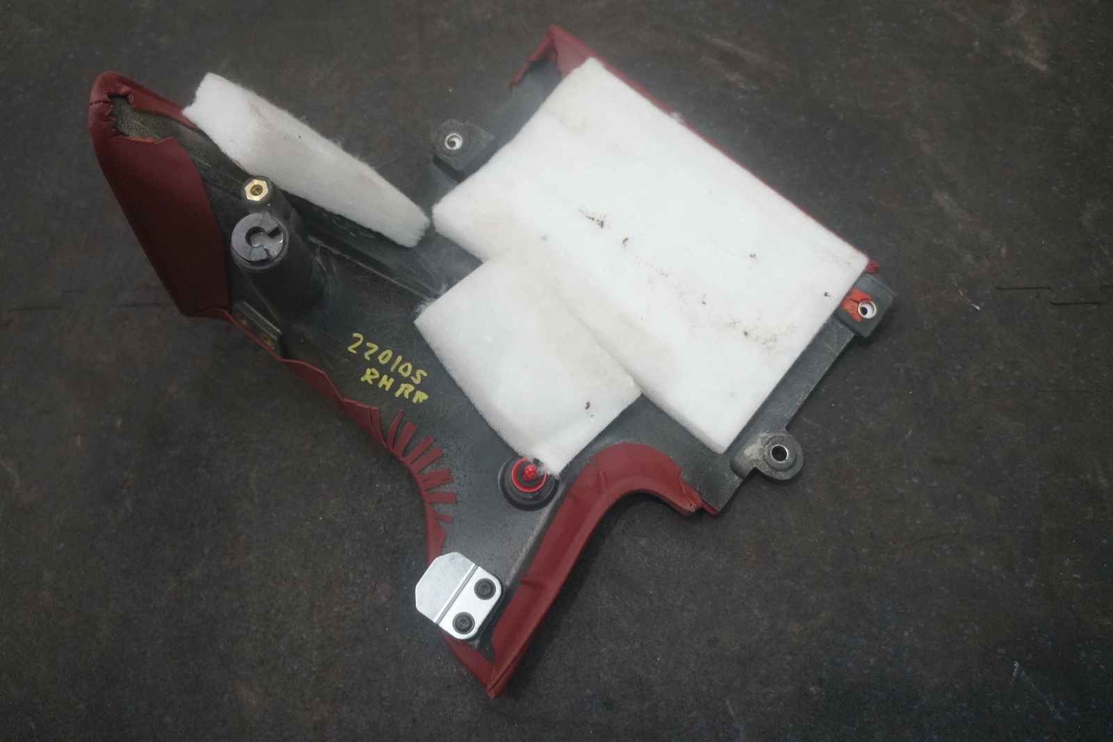 Rear Right Interior Lateral Screen Trim Panel Cover Red Leather Ferrari 488 GTB