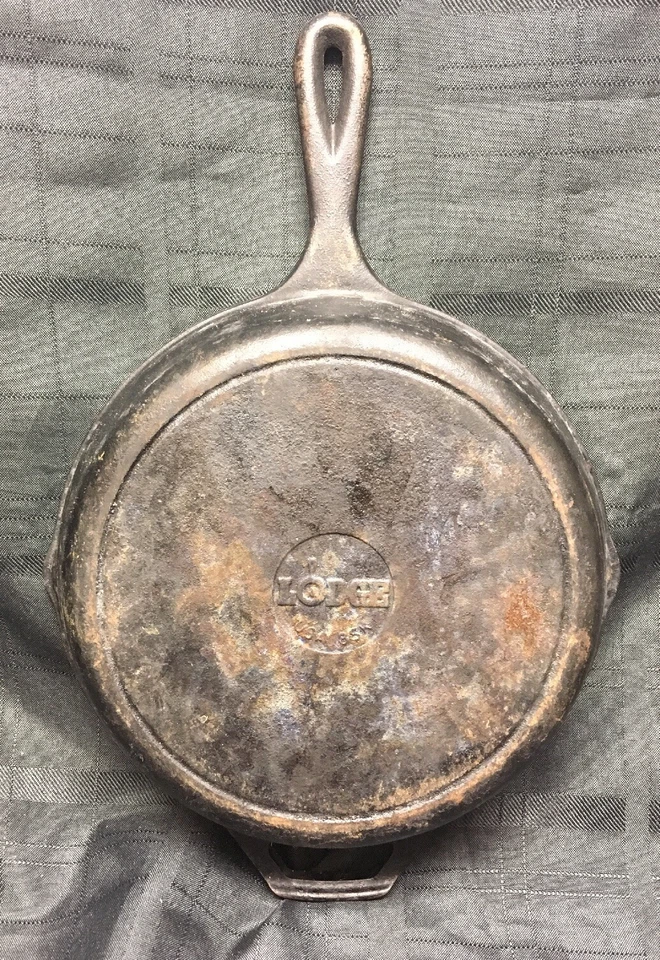 Poêle À Frire En Fonte Noire Lourd Vintage Lodge 8SK Fabriquée Aux États-Unis - Photo 4/4