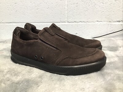 ECCO Byway Slip-On Leather Loafers Sneakers Espresso Nuback Men s 9