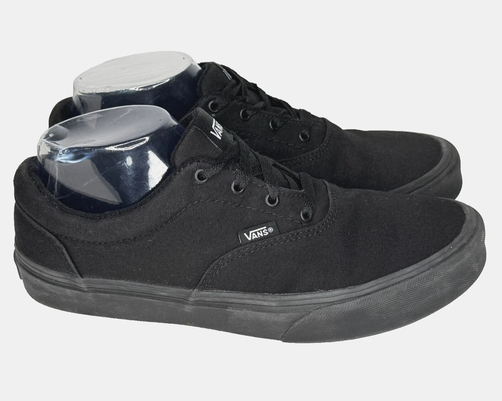 Scarpe VANS ragazzo ragazzo taglia 7 Doheny tutto nero tela sneakers basse skater