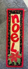 HANDMADE NOEL CHRISTMAS WALLHANGING WITH HANGER - 23"L X 8"W