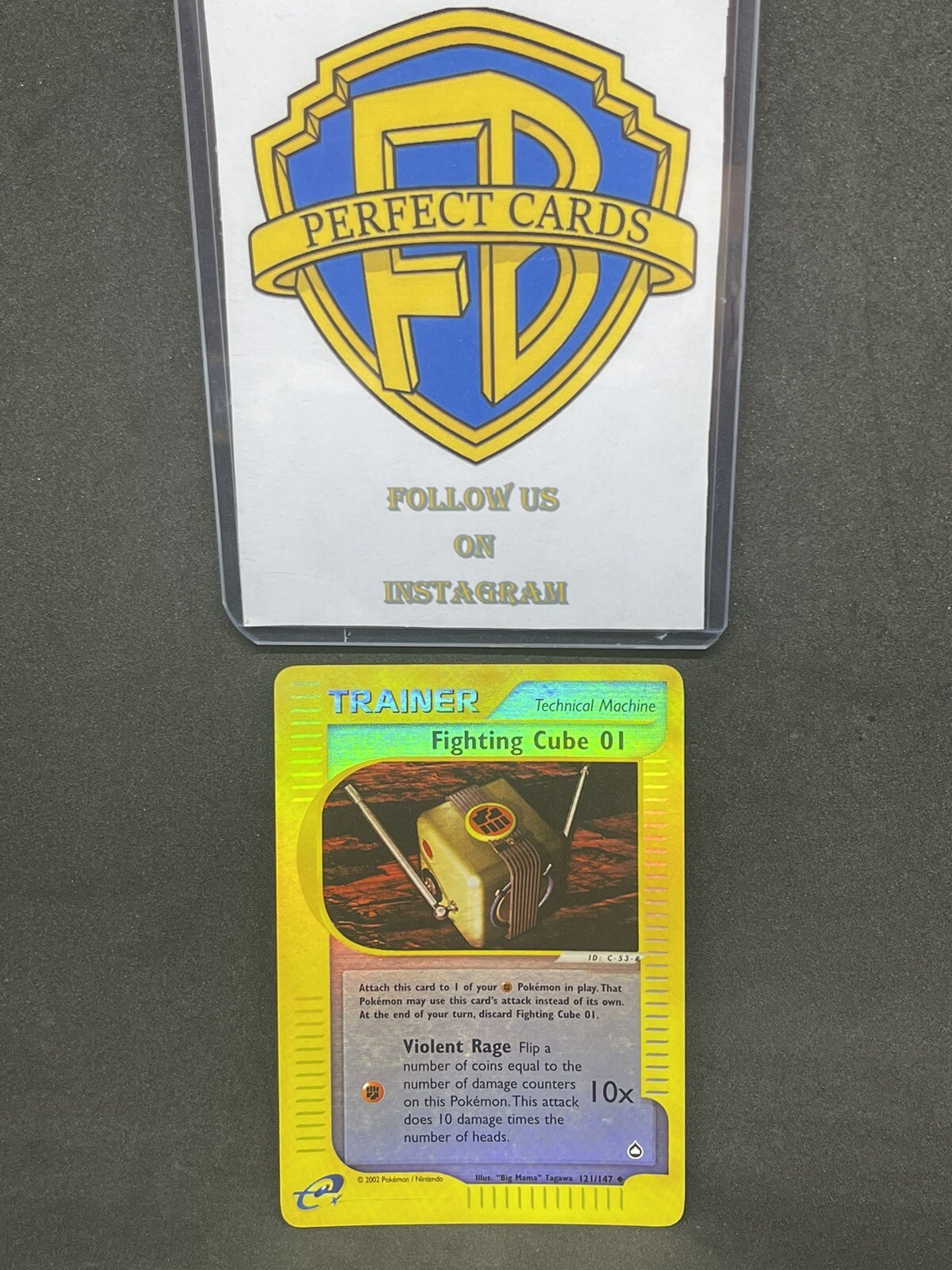 POKÉMON AQUAPOLIS FIGHTING CUBE 01 REVERSE 121/147 NM- ENG