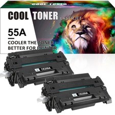 2PK Black Toner Cartridge for HP 55A CE255A Laserjet P3015D P3015 P3015DN P3015X