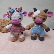 Hand crochet Cow Toy, Hand Crochet Bulll Toy, Stuffed Toy, Plushie Toy, Animals