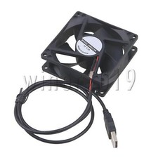 2SETS DC 5V USB Computer Case Cooling Fan 80x80mm 8025 Black Articles Parts