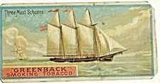 1800's Victorian Trade Card  Marburg's North Carolina Greenback Tobacco Ad 1.5x3