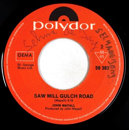 John Mayall – Room To Move / Saw Mill Gulch Road 7" Vinyl VG G AQ990 - Picture 4 of 4
