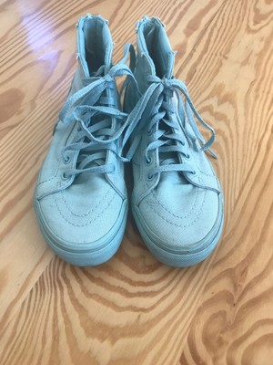 mint green high top vans