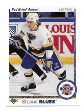 ROD BRIND'AMOUR 1990-91 UPPER DECK ART CARD NEAR MINT CONDITION