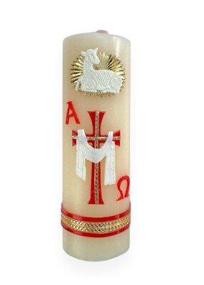Alfa Omega 6 x 2 Paschal Cirio Candle Easter Vela Pascual Easter Lent Holy Week