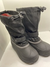 Kamik Unisex Black Snow Boots Size 2 Warm Hook Loop