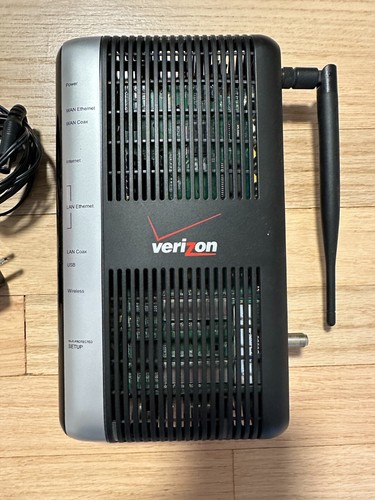 Actiontec Verizon MI424-WR Rev.D WiFi Wireless Router Modem w Adapter - Picture 2 of 5