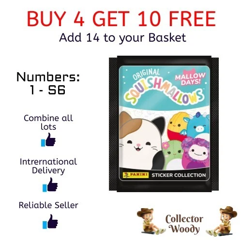 Squishmallows MALLOW DAYS Sticker Sammlung - Panini - #1 - #S6 - 2024