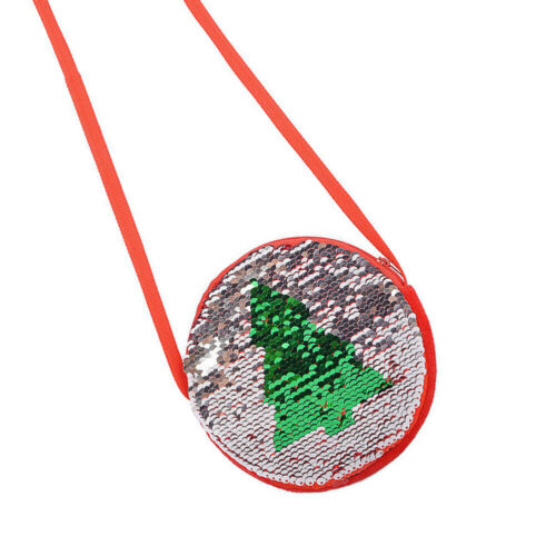  Sequins Messenger Bag Kids Coin Purse Crossbody Christmas Tree - Afbeelding 1 van 12