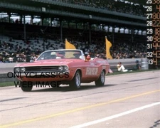 1971 DODGE CHALLENGER INDY 500 PACE CAR PHOTO B4 PALMER CRASHED INTO GRANDSTAND