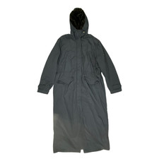 Post Card Black Parka Coat Fuax Fur Lined Womens Medium