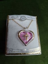 Glass Art Pendant With 22k Accents 18inches Chain Plated Chain